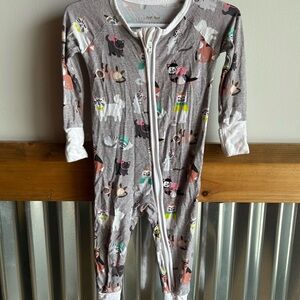 Little Sleepies Multicolor Animal Print Kids Footie